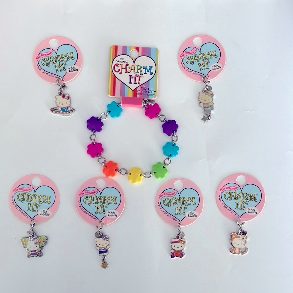 CHARM IT bracelet and 6 charms NWT
